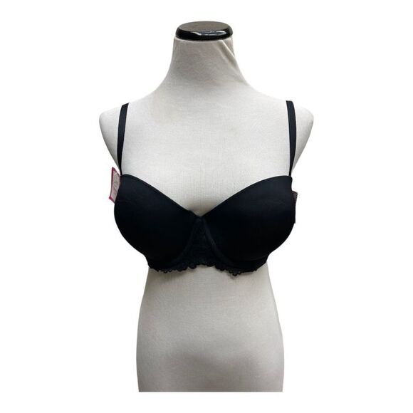 NWT Maidenform Black Cleavage Convertible Bra Size 38D 5 Ways to Wear - Picture 1 of 3